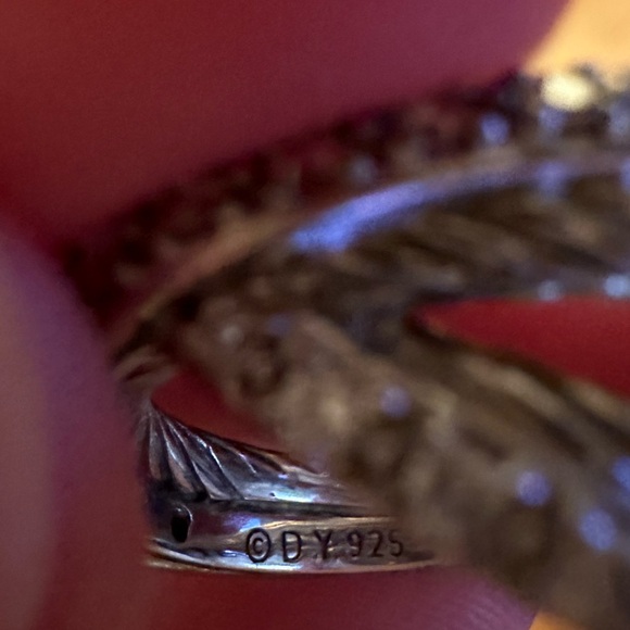 💎David Yurman💎 Diamond Cable Crossover ring size 6 - Picture 2 of 10